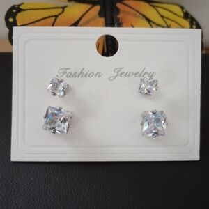 Earrings Set (Square) Stainless Steel